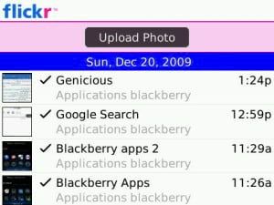 Flickr sur BlackBerry