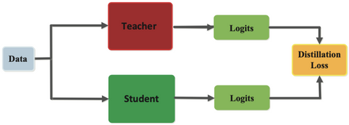 exemple d'architecture Teacher-Student pour de la Response-Based Knowledge Distillation