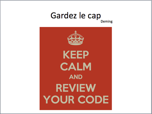 Keep calm and review your code ! Présentation du petit-déjeuner OCTO Culture Code