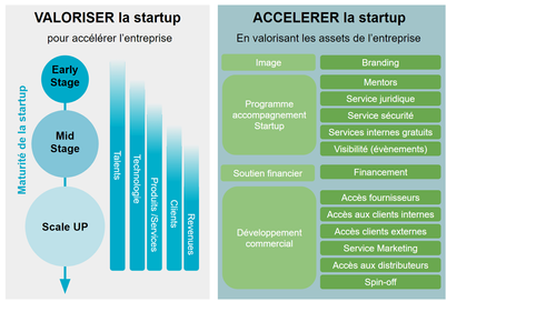 Valoriser/Optimiser une acquisition de startup. Accélérer l’entreprise / Accélérer la startup en valorisant les assets de la startup / en valorisant les capacités de l’entreprise