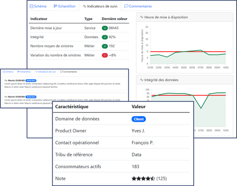 Example of data product metrics exposure.