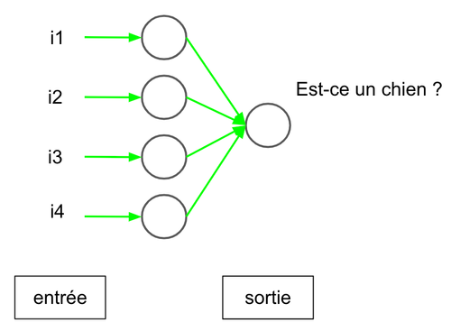 Figure 5: Schéma d’un réseau feed forward sans couche cachée