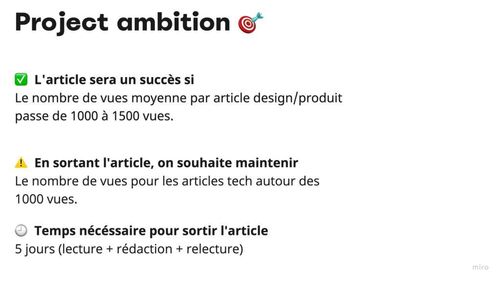 Project ambition