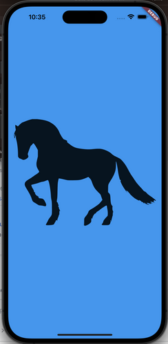 Capture d'écran avec une image de cheval
